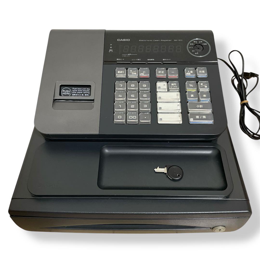 【動作品】CASIO カシオ 小型 電子 レジスター SE-S10 鍵2本付き