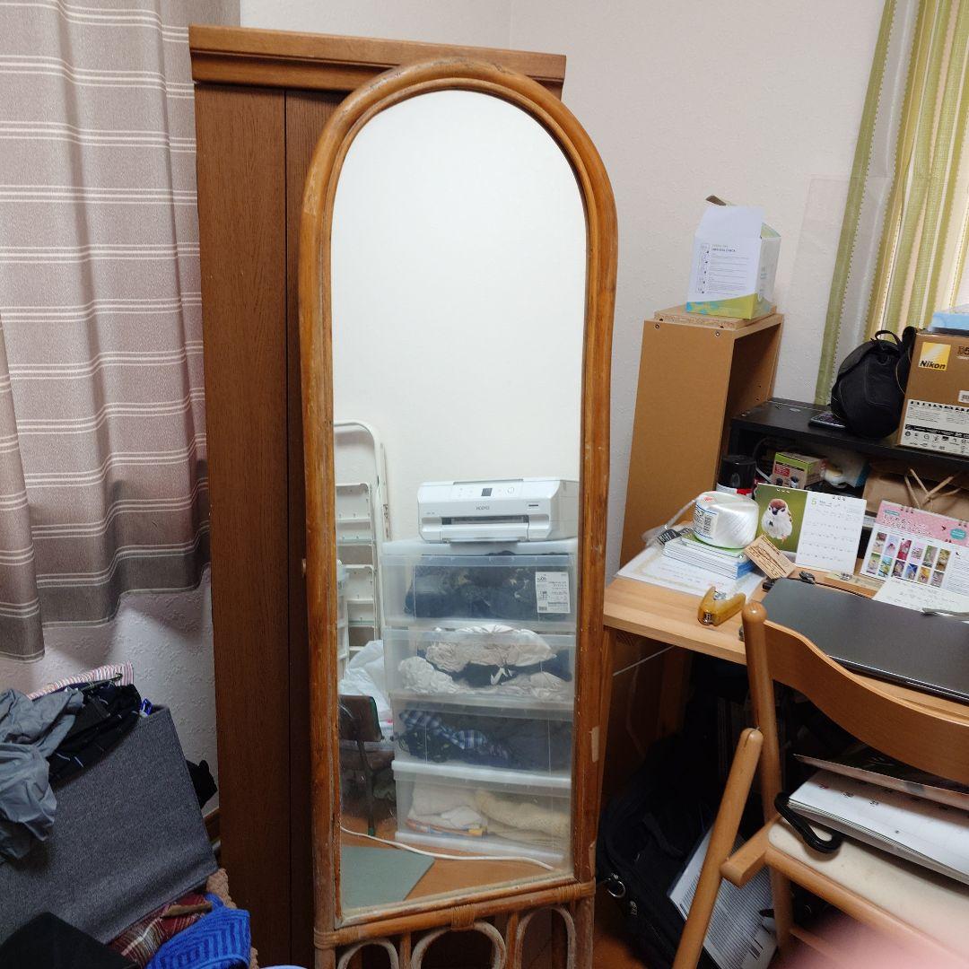 鏡　姿見　立て掛け　アンティーク　ナチュラル　おしゃれ