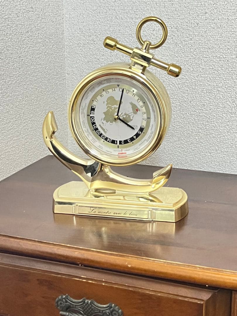 CITIZEN アンカー型 世界時計 置時計