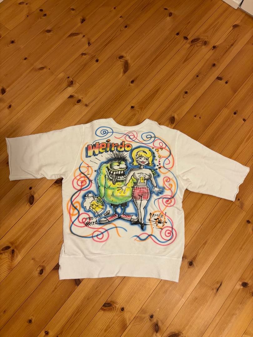 WEIRDO グラッドハンド　エアブラシ　スタンリーマウス　七分袖カットソー