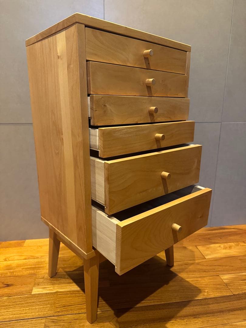 【新品同様_美品】ベルメゾン 天然木 自然素材チェスト