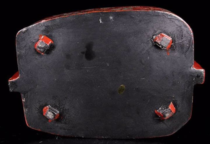 堤藍　シノワズリ　陶器蓋　唐物　本木製　漆工芸　お月見　節句　重箱　茶道具　野点