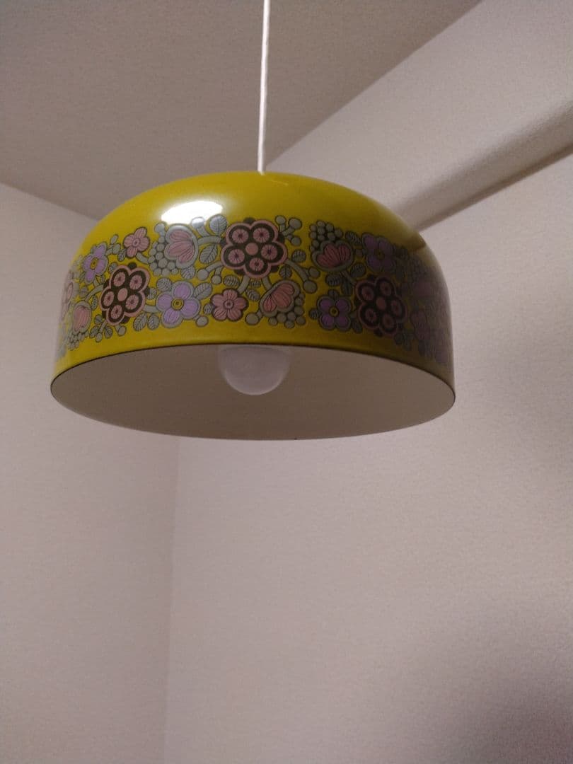 アラビアフィネル　　ビンテージランプシェード　緑