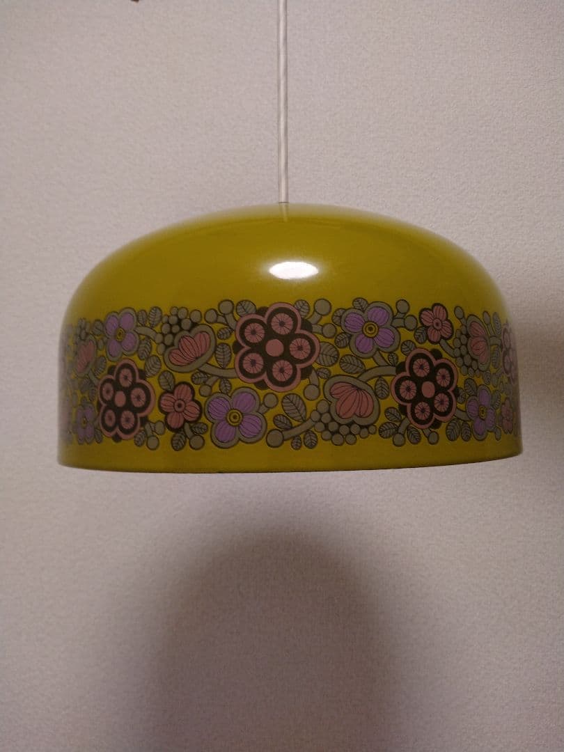 アラビアフィネル　　ビンテージランプシェード　緑