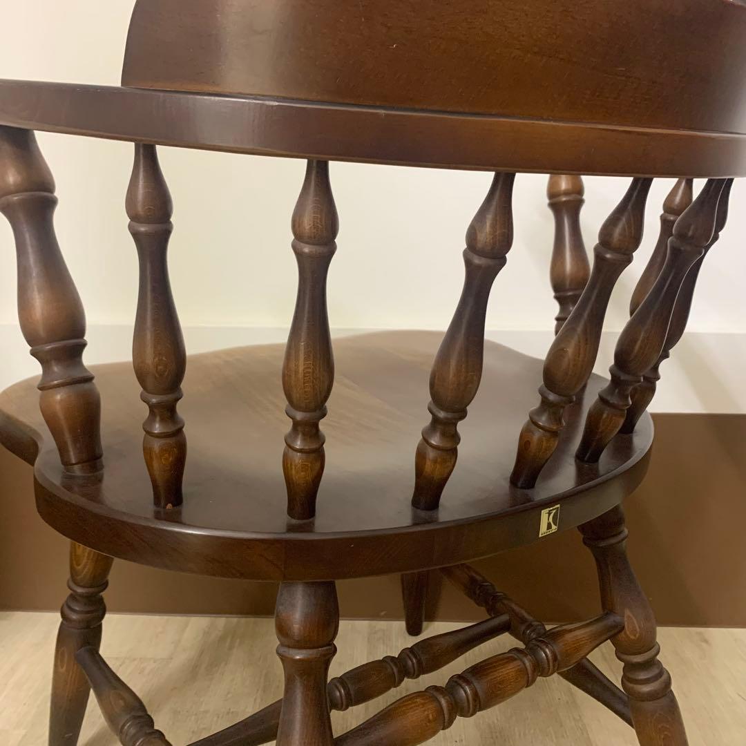 ④HIDA 飛騨産業 キツツキ 穂高 アームチェア ウインザーチェア