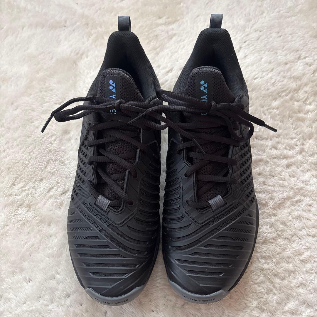 新品同様！YONEX テニスシューズ ブラック　オールコート