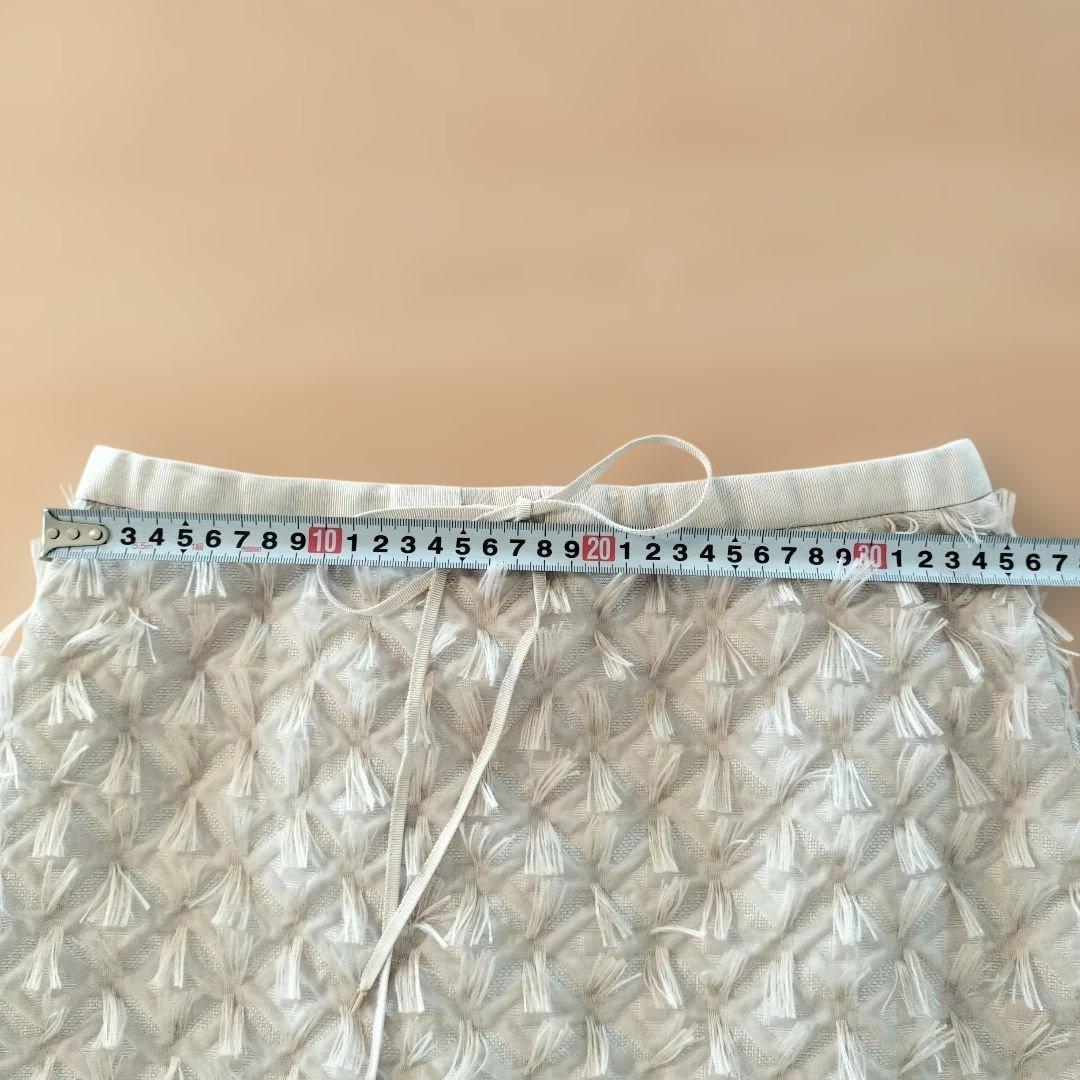 ドゥロワー　drawer　フリンジ　ロング　タイトスカート　36