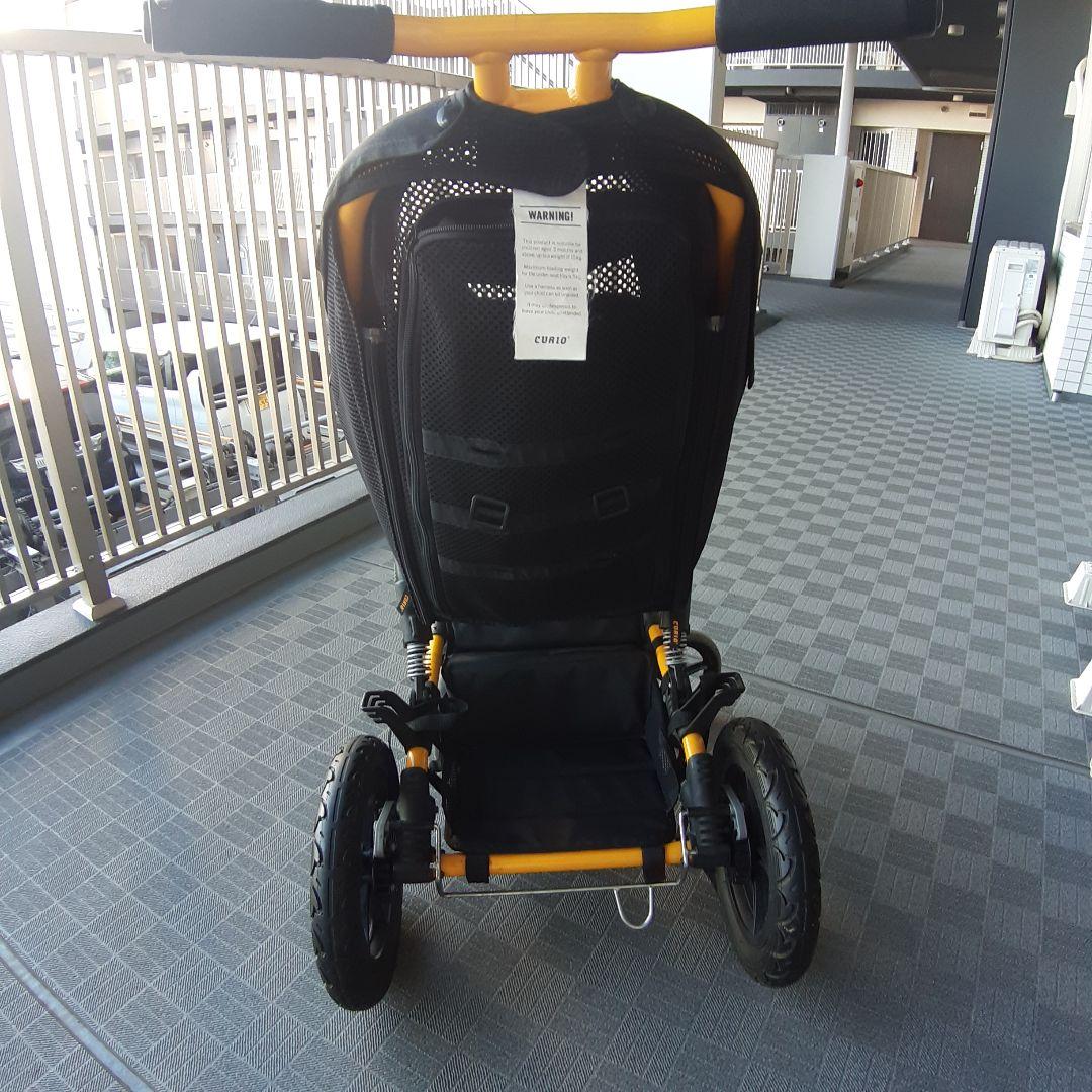 キュリオ ベビーカー ストローラーA ブラック×イエロー 日本製