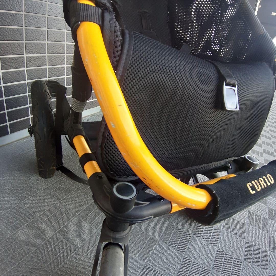 キュリオ ベビーカー ストローラーA ブラック×イエロー 日本製