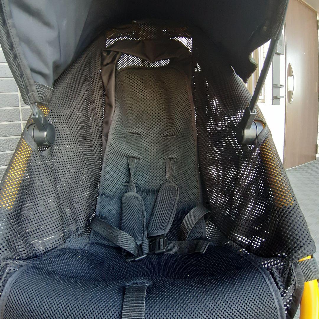 キュリオ ベビーカー ストローラーA ブラック×イエロー 日本製