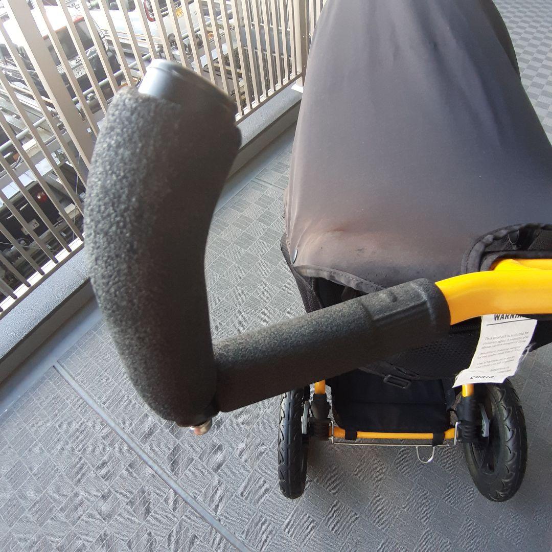 キュリオ ベビーカー ストローラーA ブラック×イエロー 日本製