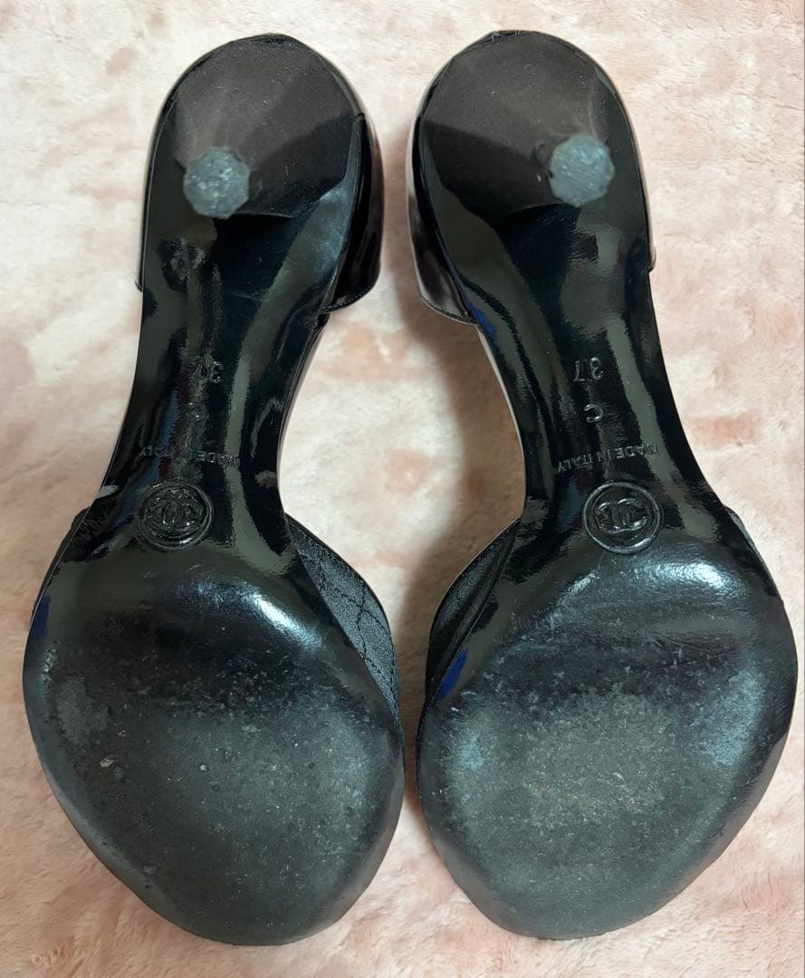 CHANEL カメリア　ヒールパンプス