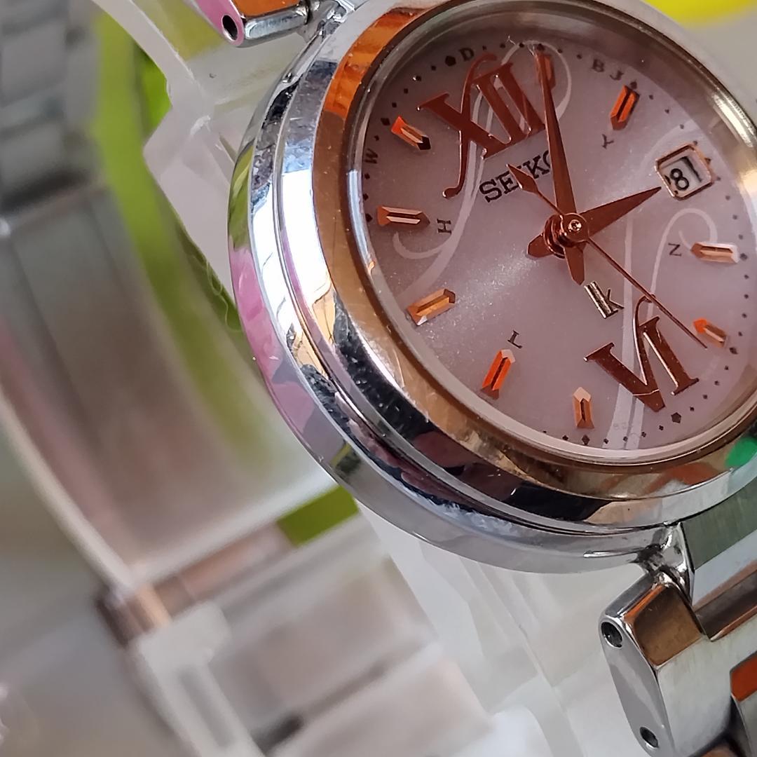 【稼働品】セイコー ルキア 腕時計 電波ソーラー 純正ブレス 箱付き SEIKO