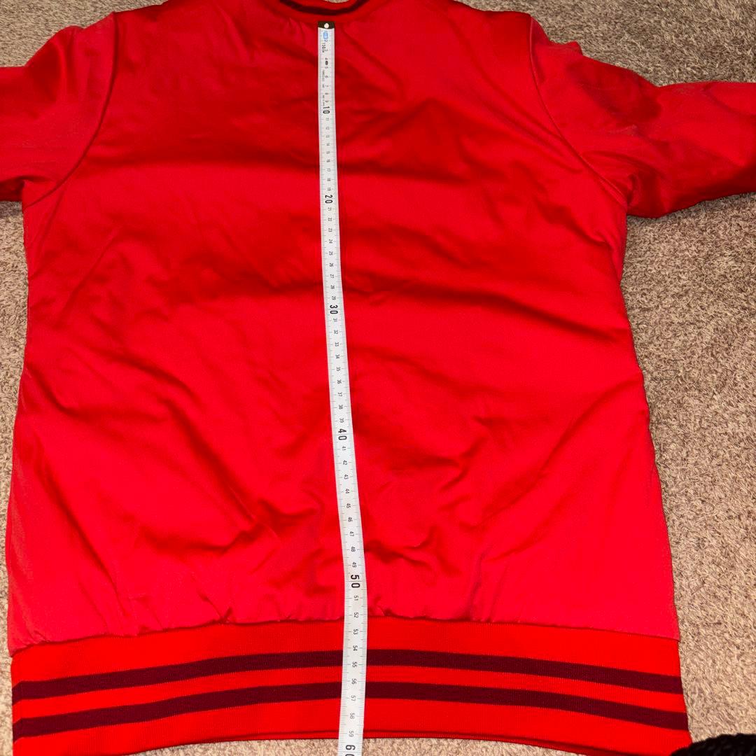 ルコックゴルフ4WAY猫柄/赤中綿スニードと猫柄/紺色中綿スカートセットアップM