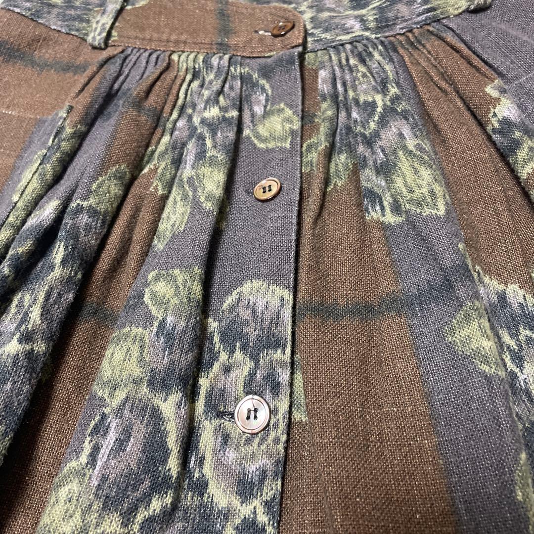 KENZO JAP ケンゾージャップ 花柄チェックスカート 38 フランス製