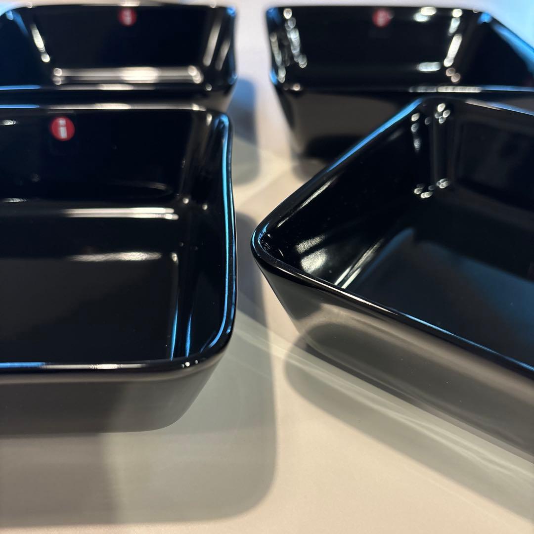 【新品未使用】イッタラ ティーマ スクエア 12×12 黒 4枚セット