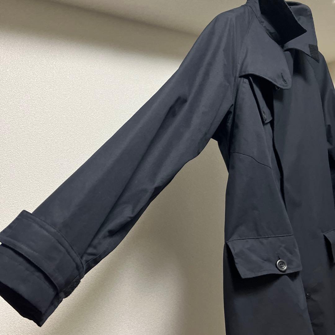 伊製STONE 変形デザインコート黒 希少ventileコットン使用