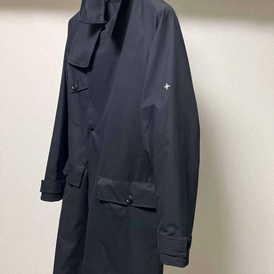 伊製STONE 変形デザインコート黒 希少ventileコットン使用