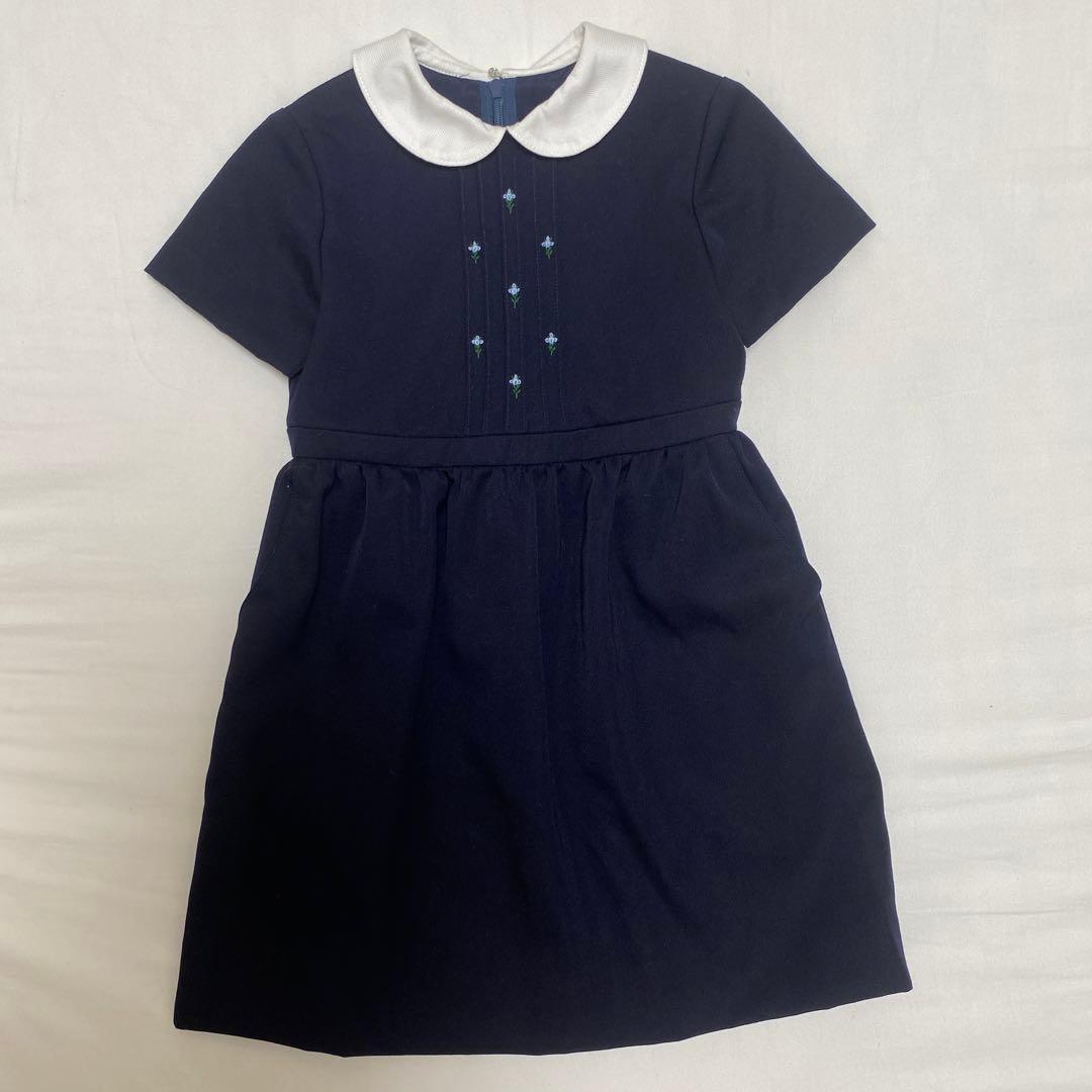 Mam et Moi マムエモア　ネイビー お受験ワンピース 100cm 半袖