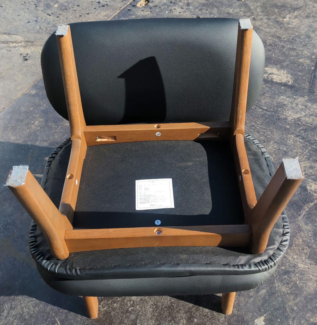 ニトリ　デスクチェア、スツールセット(NSリラックス MBR/BK)中古美品