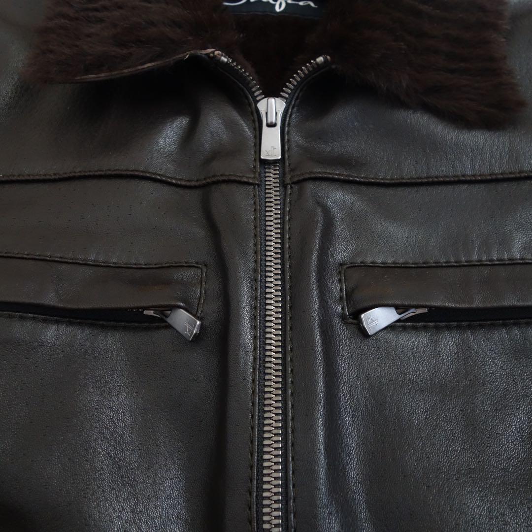 ジャケット・アウター salfra Fur Real Leather Bomber Jacket