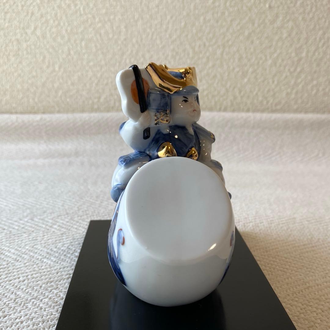 五月人形 陶器 鯉のぼり 鯉幟 武将 藍染金彩 節句飾り 薬師窯 光堂作 昇龍