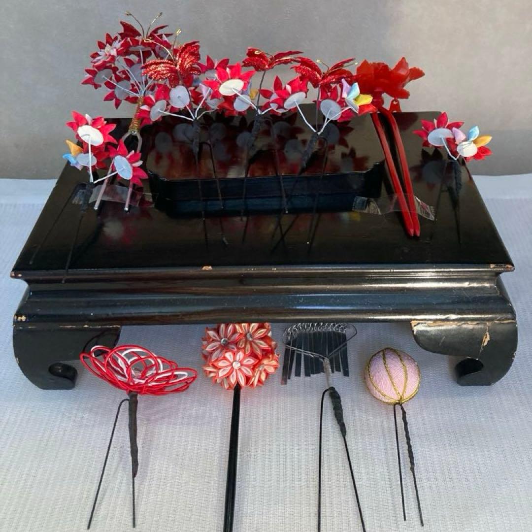 専用　七五三　花盛り！小菊と蝶々の花簪　Uピン簪　ビラ簪　花玉簪　水引簪　玉飾り