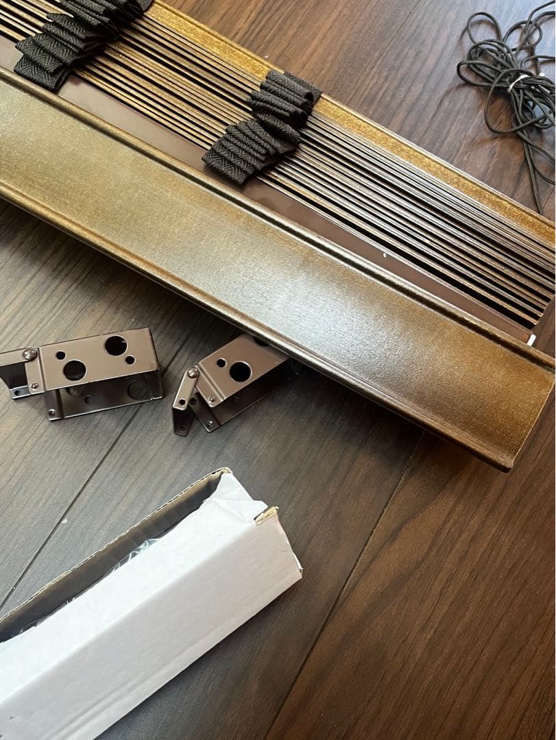 アンティークウッドブラウンおしゃれブラインド 2個セット