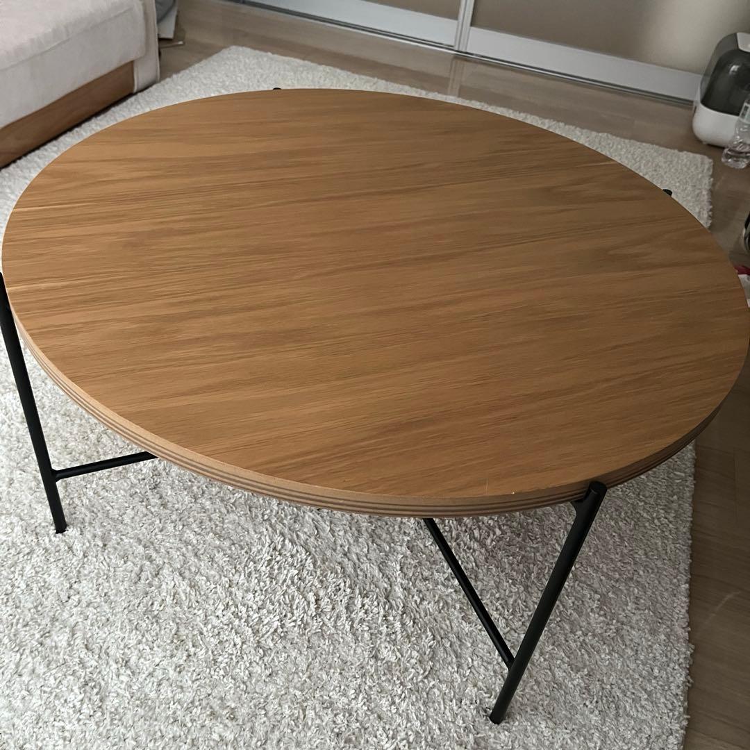 円卓・円形センターテーブル 木製天板 ニトリ