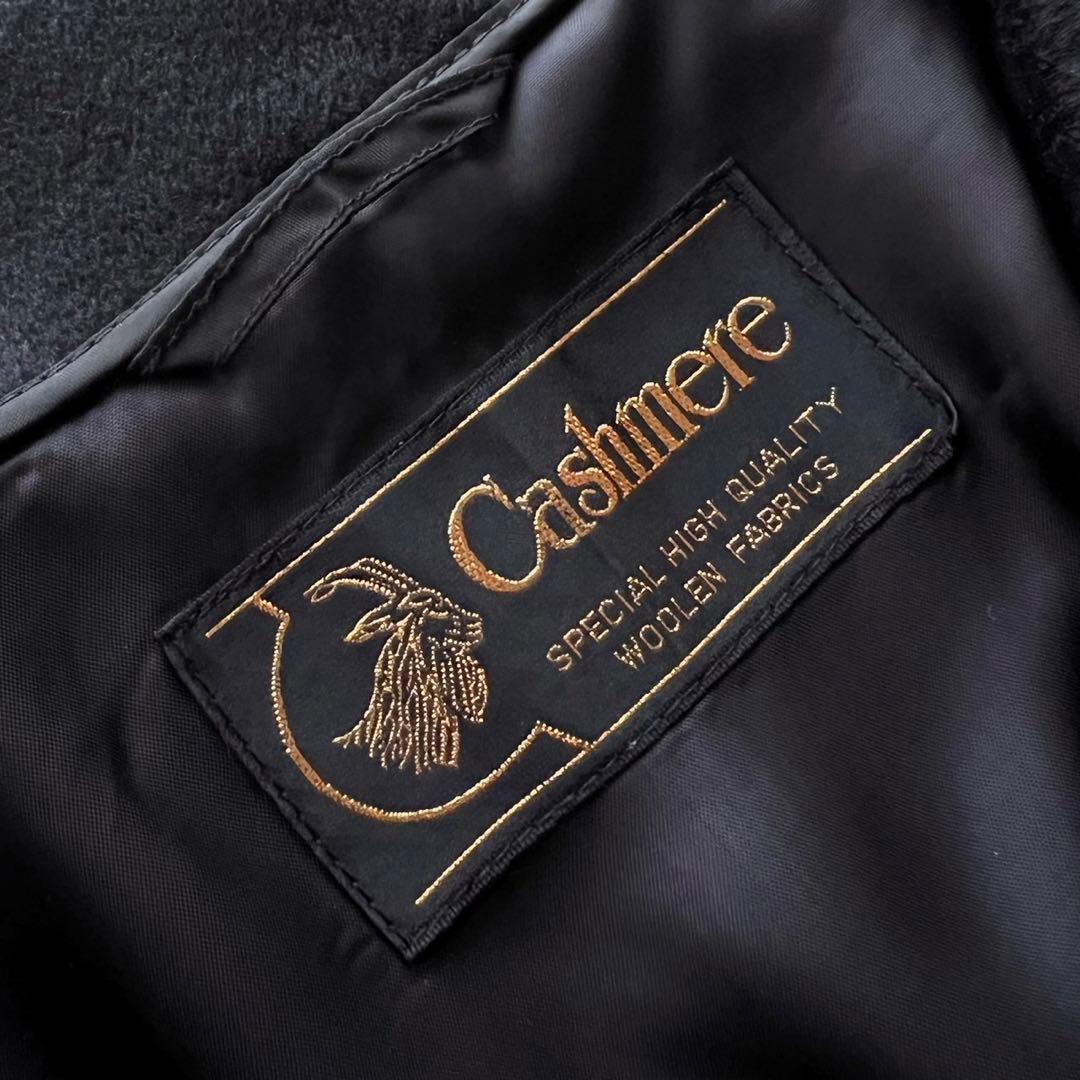 【タグ付き・新品未使用】カシミアヘチマ衿和装コート/ブラック/着丈105cm