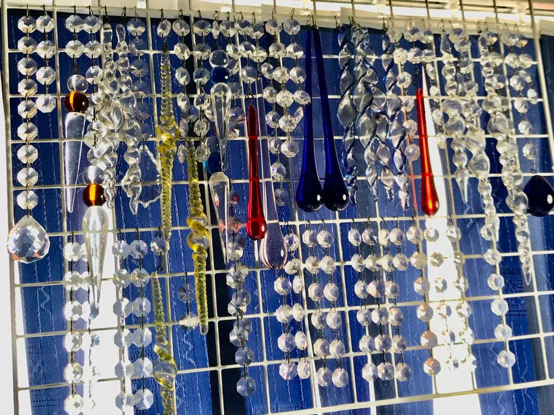 巴里の拭きガラス　フック付き50本余り　1920年代