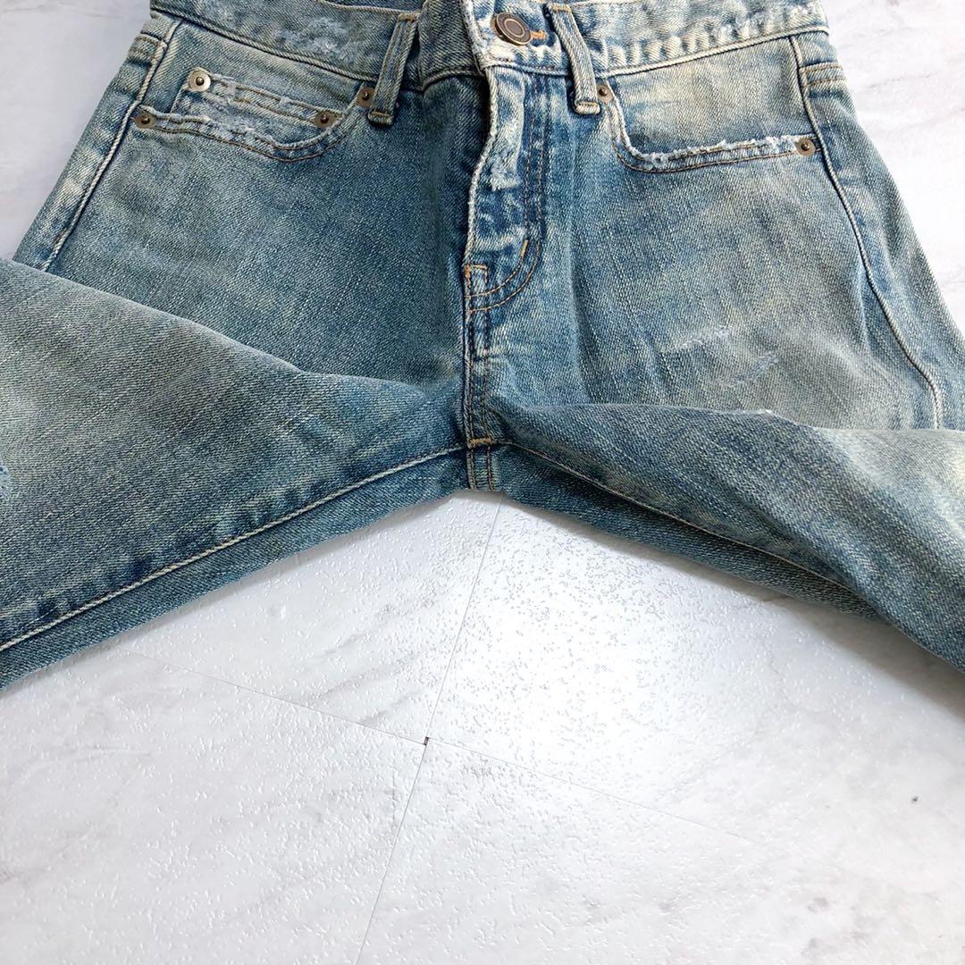 【美品 G-DRAGON着】サンローラン スキニー エディ期 ダメージ 25