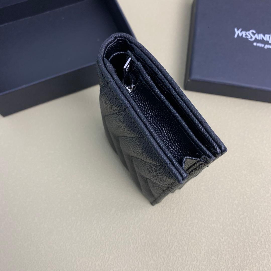 Yves Saint Laurent 二つ折り財布 ブラック