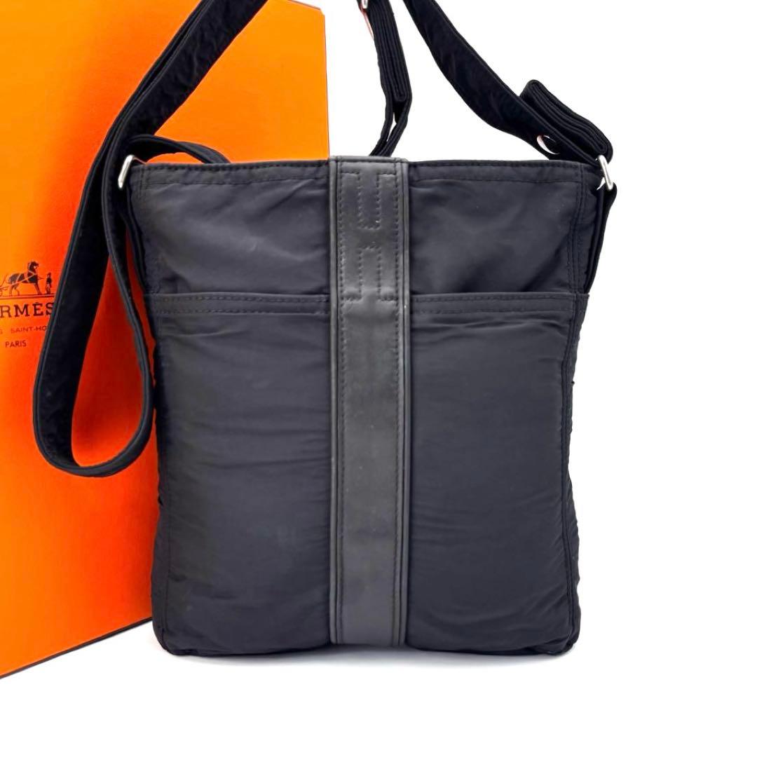 HERMES エルメス アカプルコ バンドリエール ショルダーバッグ ブラック