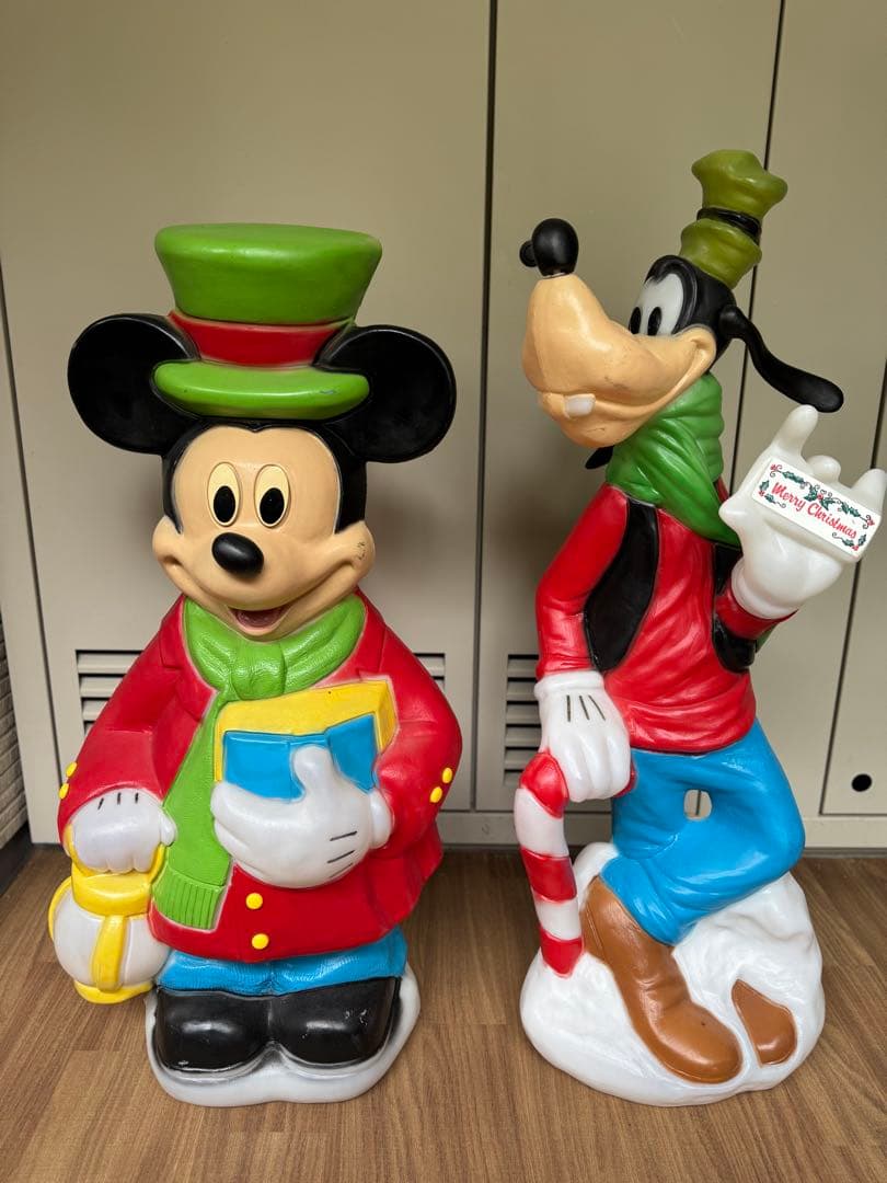 ディズニー 特大 ミッキー &グーフィーセット　イルミネーションライトオブジェ★