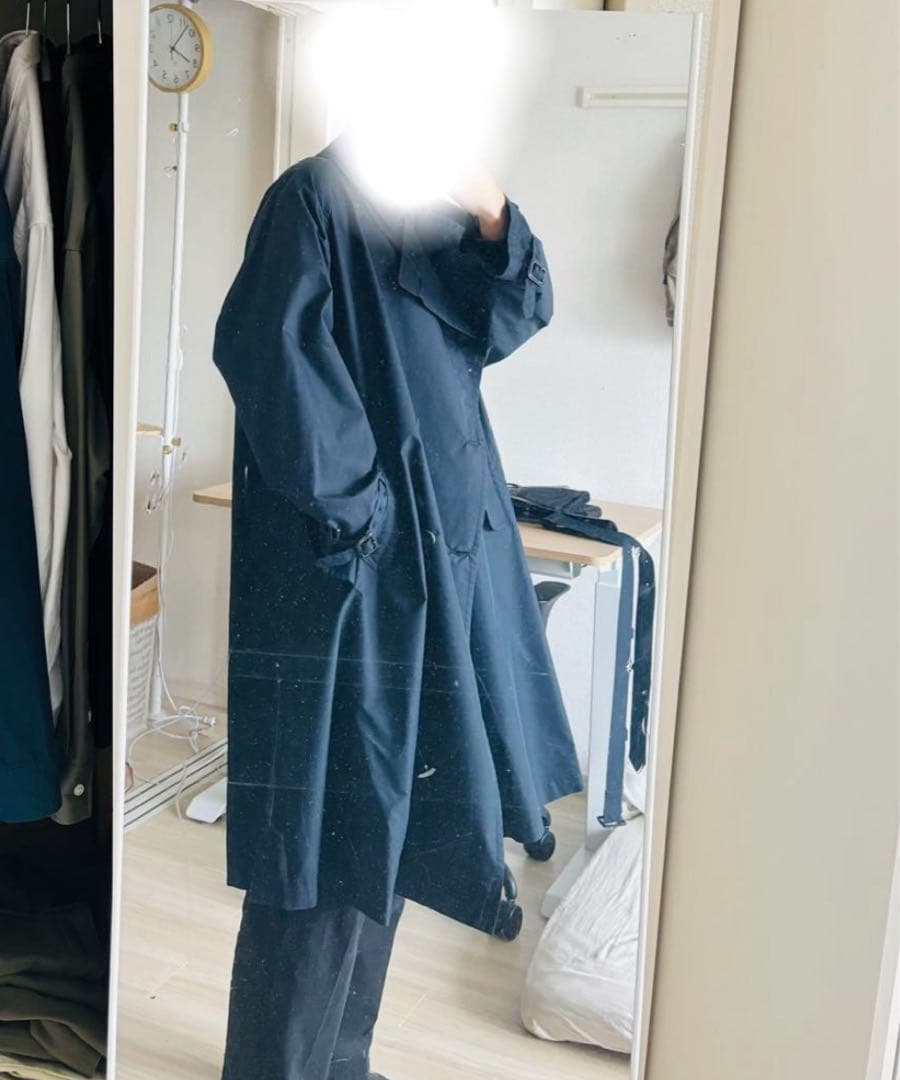 オーラリー　トレンチコート　ネイビー