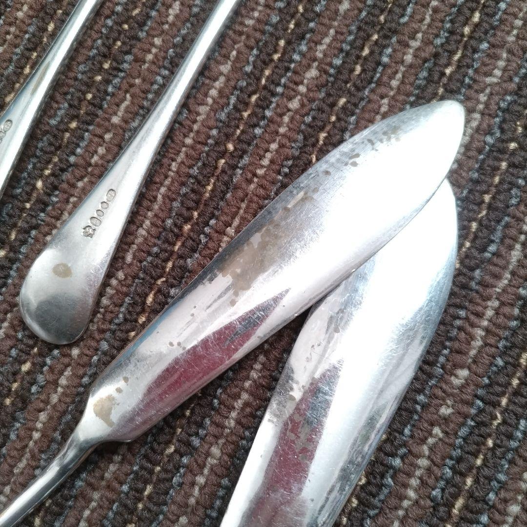 イギリス　JD&S　シルバープレート／銀メッキ　ナイフ＆フォーク　５組１０本