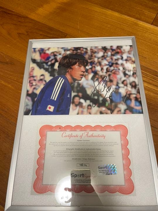 中村俊輔　直筆サイン入りフォト