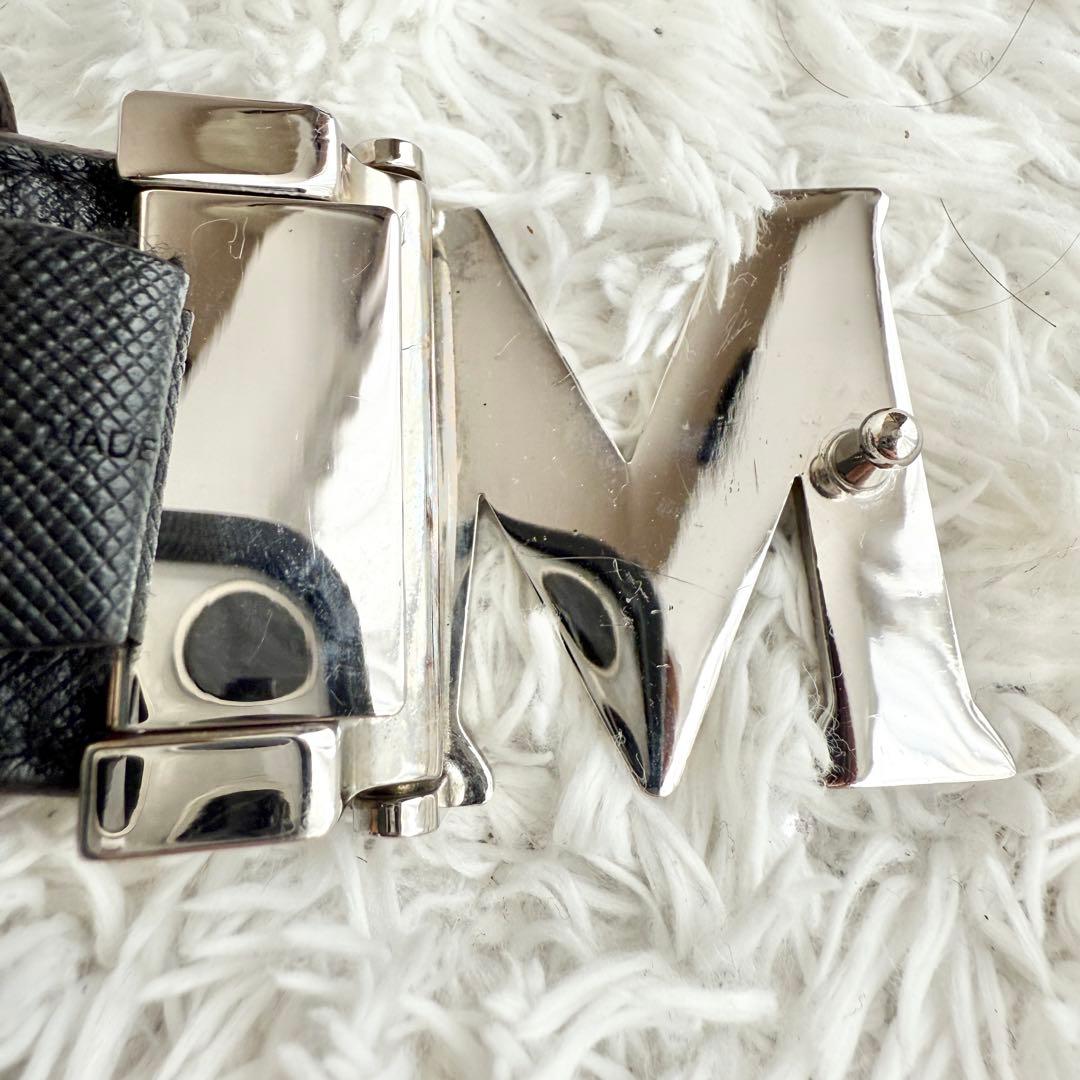 【廃盤&美品】MCM ベルト ヴィセトス 本革 ブラウン シルバー金具