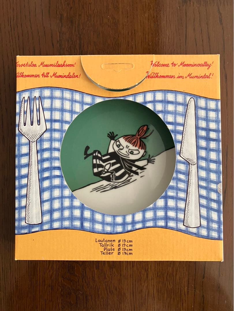 未使用　箱有アラビア スライディングミィ　プレート　旧ロゴ　ムーミン　廃盤