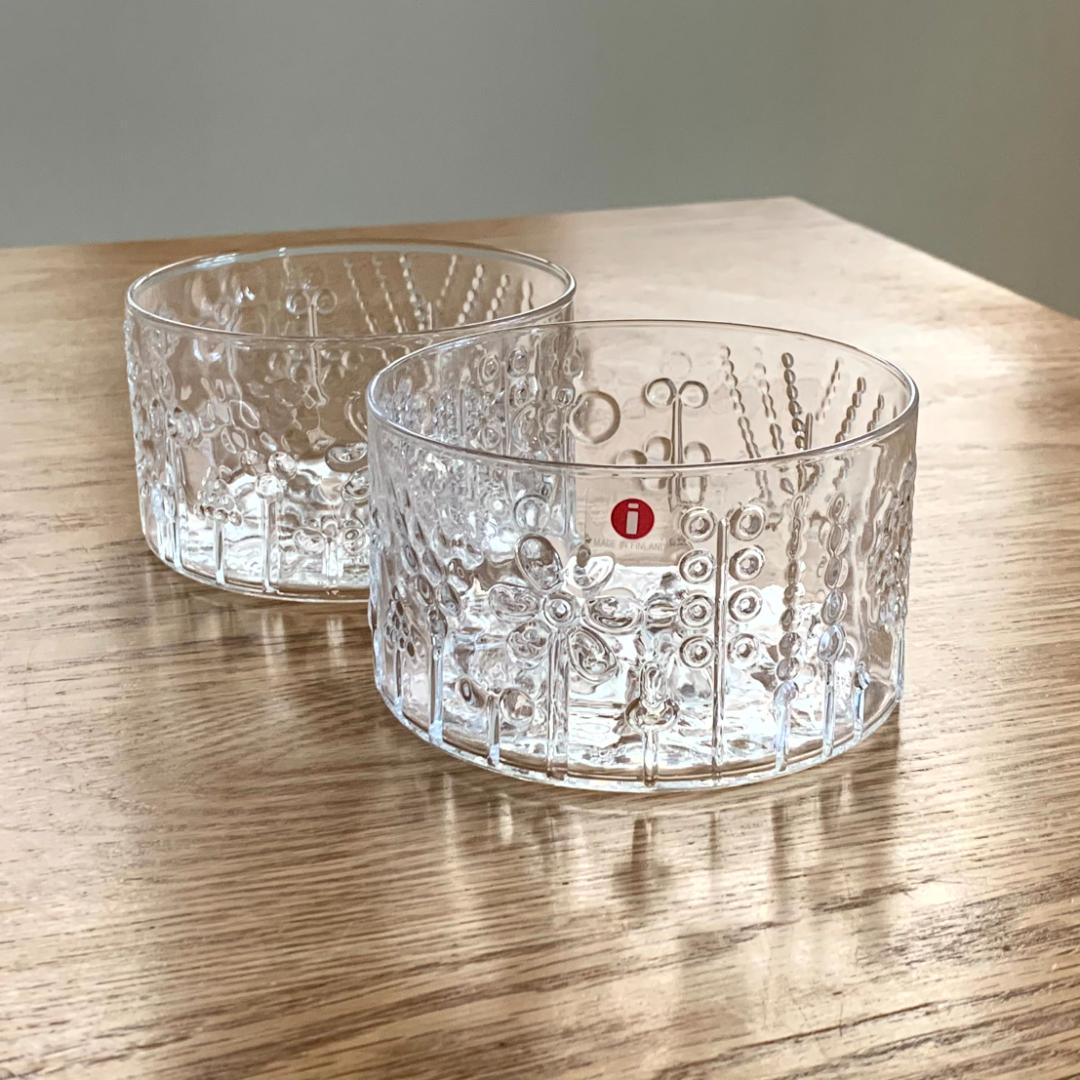 イッタラ フローラ ガラス ボウル 10cm 2個 フィンランド製 未使用品