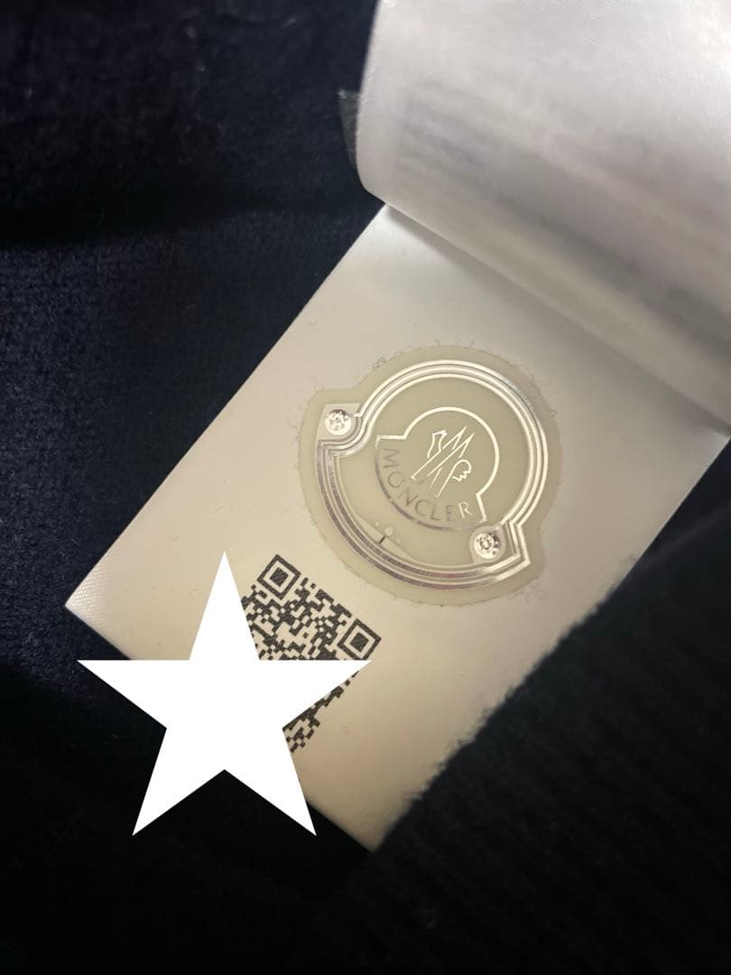 国内正規品！モンクレール フラグメント　パーカー ネイビー　S ウール　カシミヤ