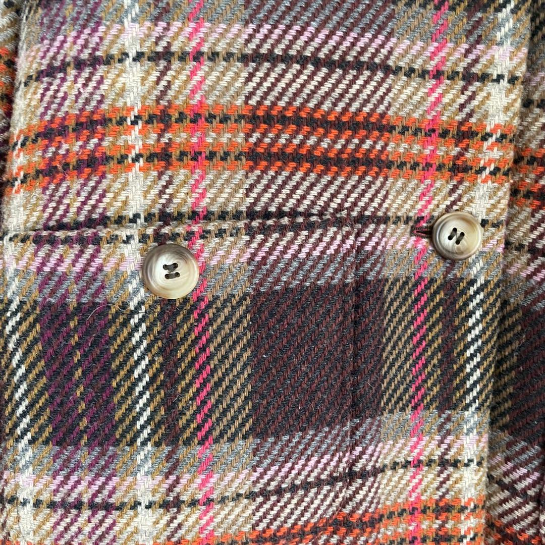 BONTON チェック柄コート 8y