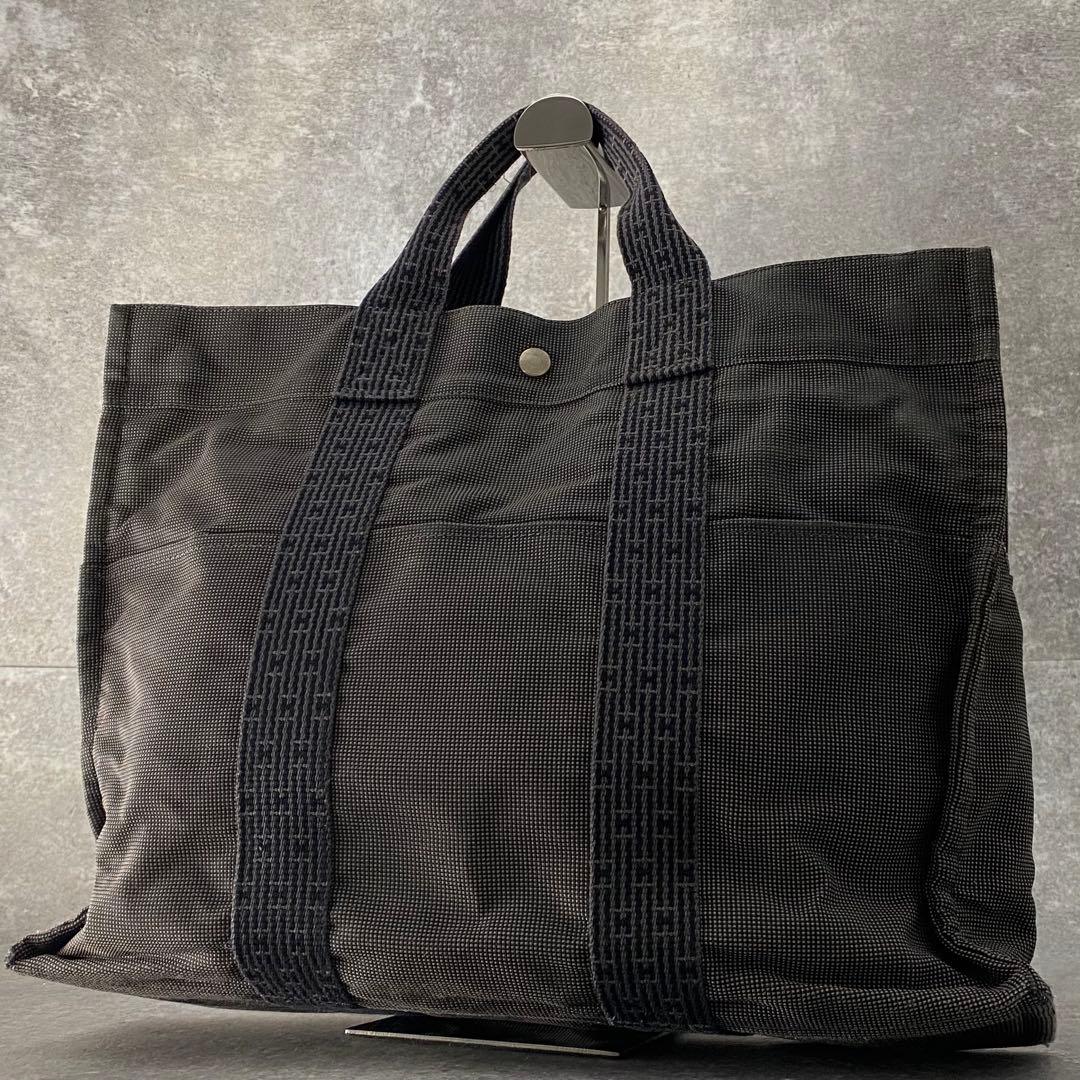 エルメス フールトゥ エールラインMM グレー トートバッグ A4 ビジネス