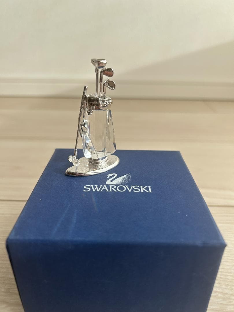【美品】SWAROVSKI スワロフスキー ゴルフクラブ クリスタル 置物
