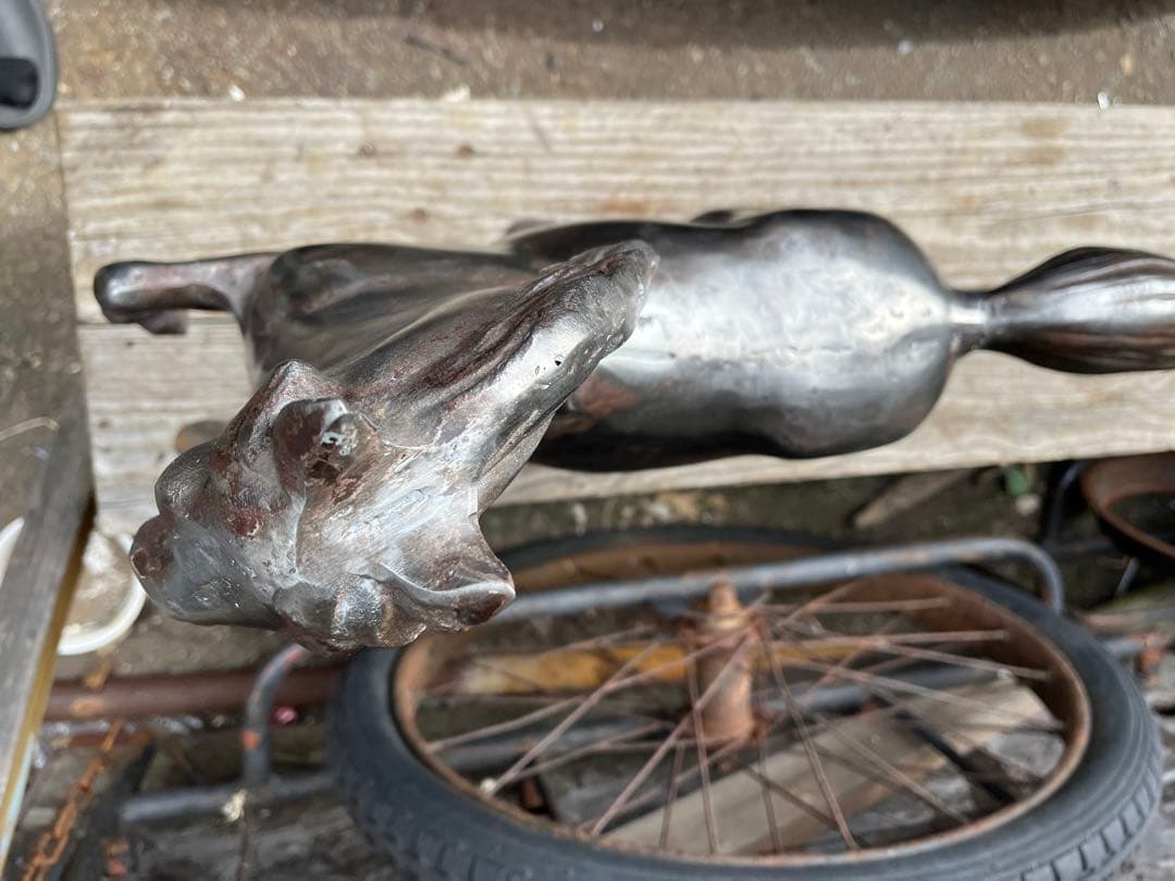 鉄製馬、鉄製馬の置物、約60センチ、鉄製 駿馬 、金属工芸