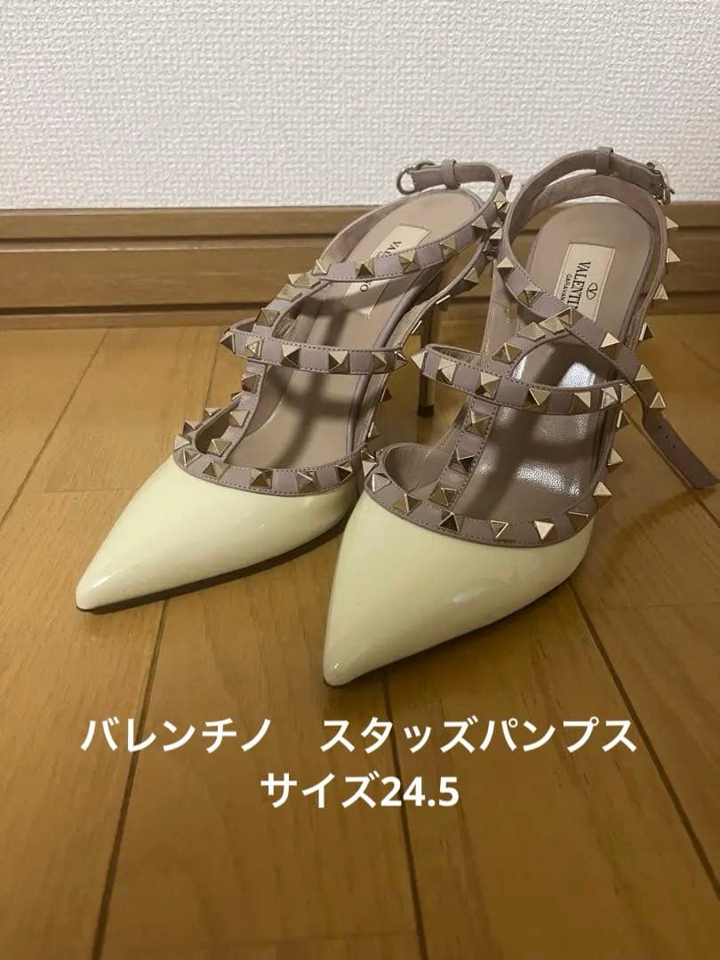 Valentino スタッズ付きハイヒールパンプス　24.5 38サイズ