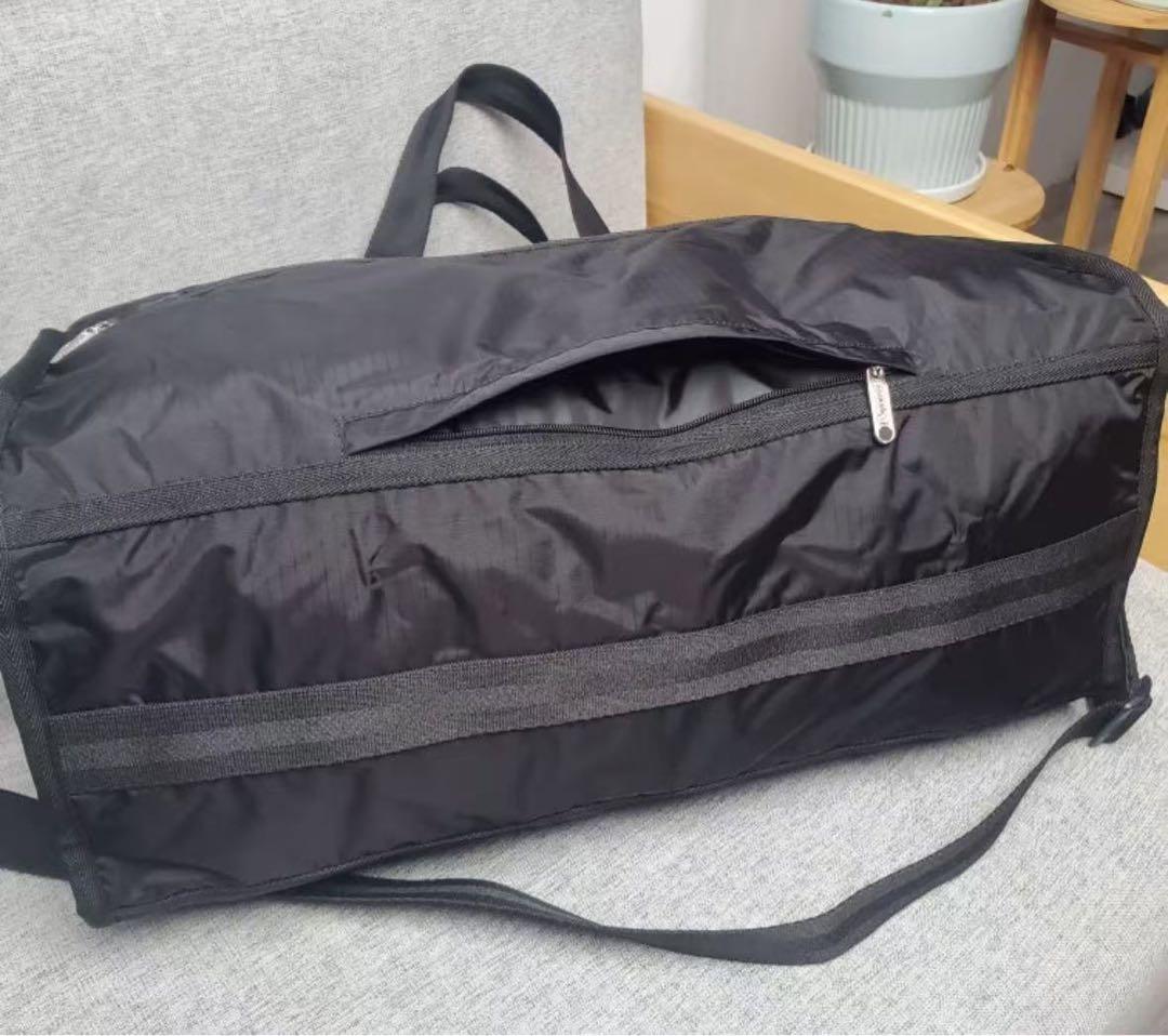 レスポートサック 黒無地 旅行用トラベル4319