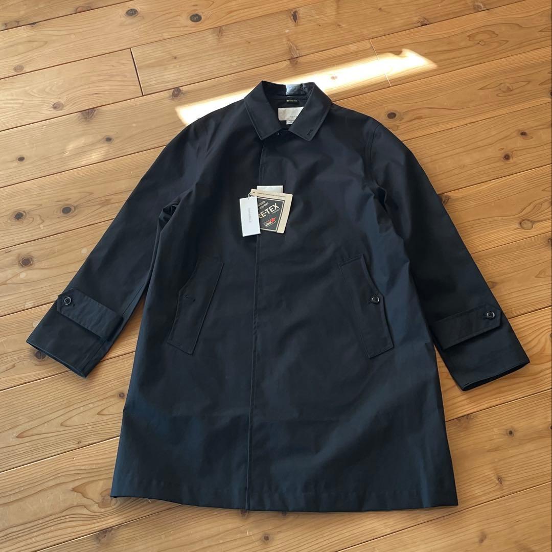 新品 ナナミカ 黒 ゴアテックス ステンカラーコートL相当