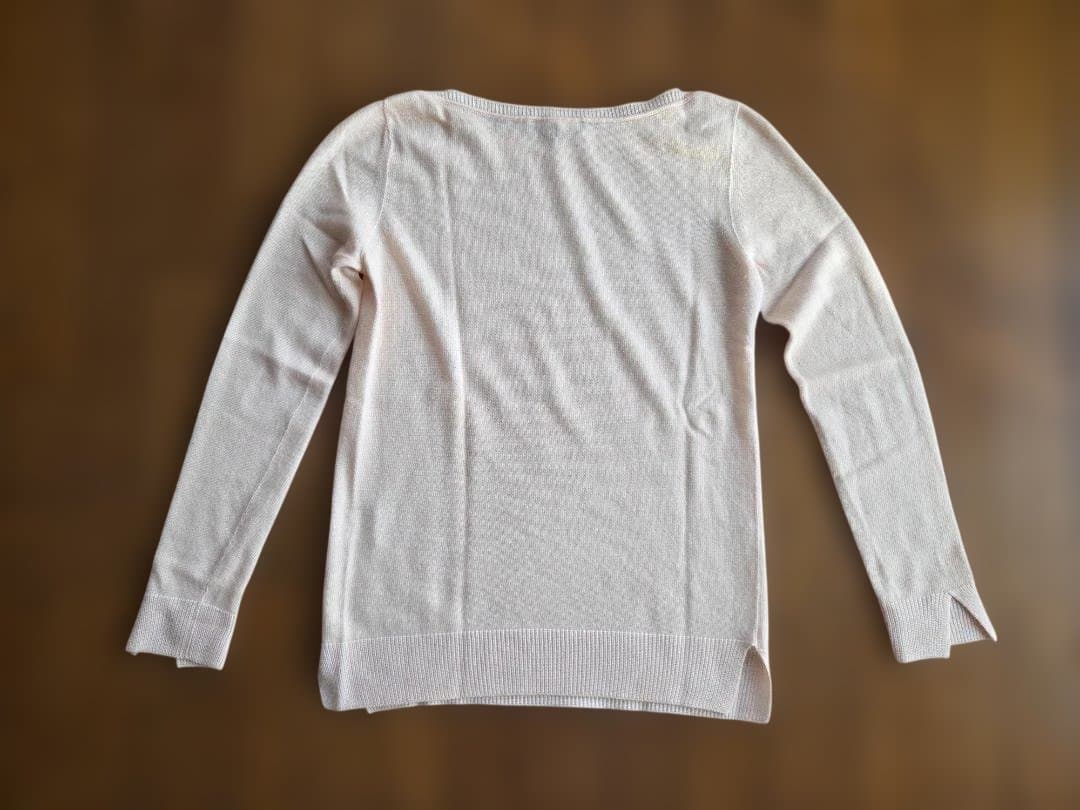 LORO PIANA ライトピンク クルーネック ニット